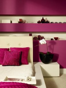 Sypialnia w stylu glamour, żakardowy amarant Fashion Collection