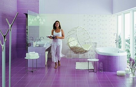 łazienka fioletowy