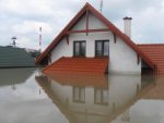 Dom w Sandomierzu zalany podczas tegorocznej powodzi.